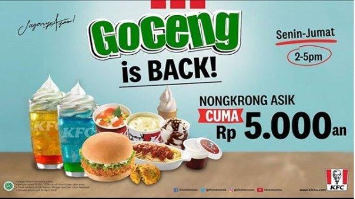 Informasi Promo KFC Goceng, Dirilis Hari Ini dan Berlaku hingga 30 April 2019