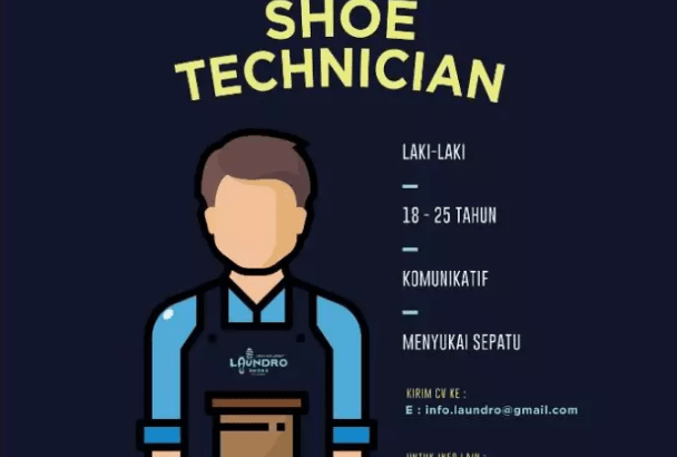 WE’RE HIRING !! Shoes Technician/Shop Keeper LAUNDRO SHOES Jakarta