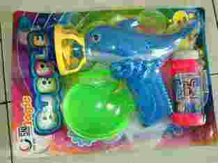 Mainan anak gelembung sabun bubble gun model dolphin