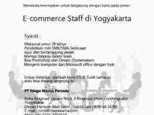 E-commerce Staff di Yogyakarta