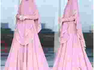 bayar dirumah (COD) MAFAZIA SYARI+KHIMAR Moscrepe Model Baju Wanita Muslim Terbaru Dan Trendy Dengan Motif Simpel Elegan