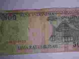 uang kertas 500 rupiah tahun1992