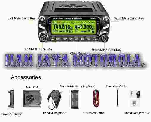 D9000 Car Walkie-Talkie 50 Km High Power Radio Transceiver 50W Dual-Power Amplifier Large Screen Radio Talkie 136-174 400-520(MH