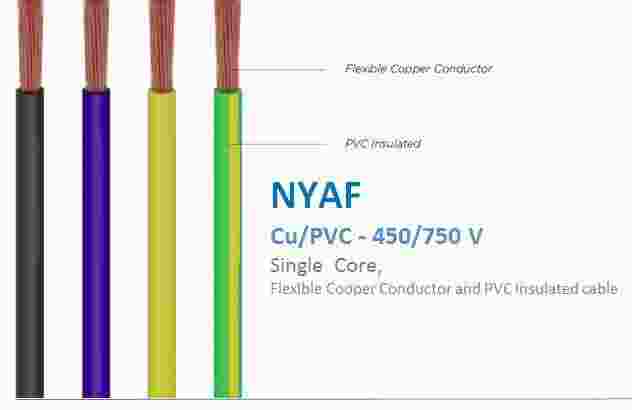 Jual kabel LV NYAF 2.5mm 450/750 V