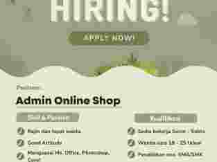 Lowongan admin online shop