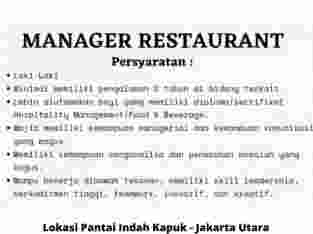 Manager restaurant PIK