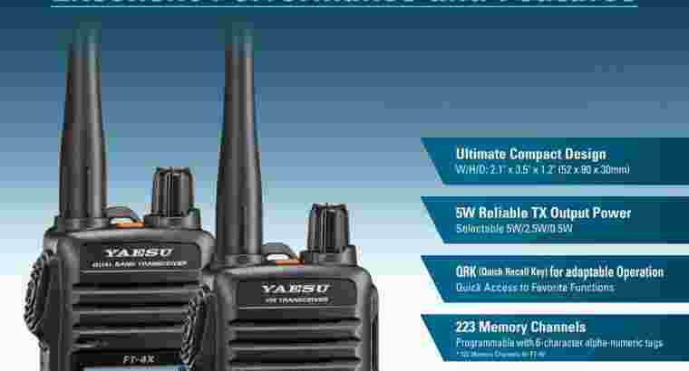 YAESU FT-4V VHF 5W Single Band FM Handheld Radio