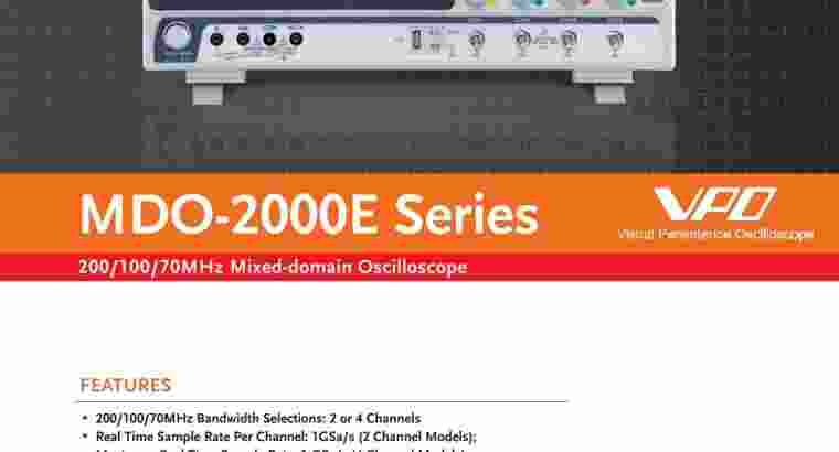 GW Instek MDO-2102XE Mixed-Domain Oscilloscope