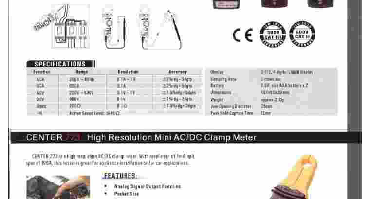 CENTER 223 Mini Size AC/DC Clamp Meter