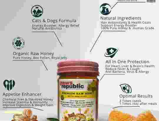 Paws Republic – Premium Raw Honey Madu Hewan Anjing Kucing Kelinci Hamster Ayam Marmut Sugar Glider Landak Mini Organic Bee Pollen Royal Jelly Penggemuk Peliharaan