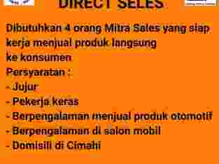 Loker Direct Seles / Mitra Penjual / Otomotif