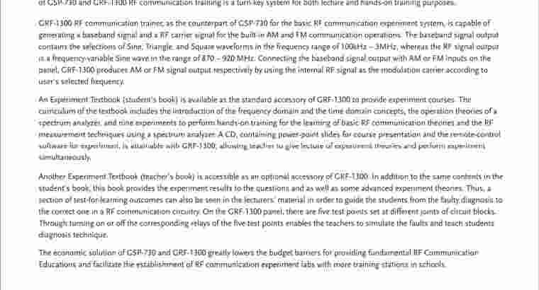 GW Instek GSP-730 150kHz – 3GHz Spectrum Analyzer