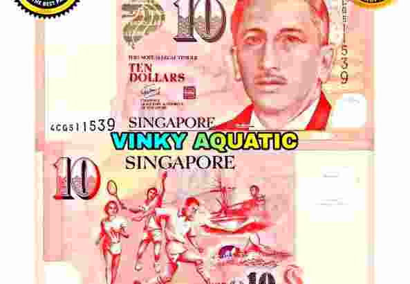 UANG KERTAS 10 DOLLAR SINGAPURA SGD GOOD QUALITY