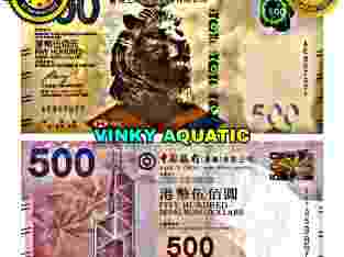 UANG KERTAS 500 DOLLAR HONGKONG HKD GOOD QUALITY