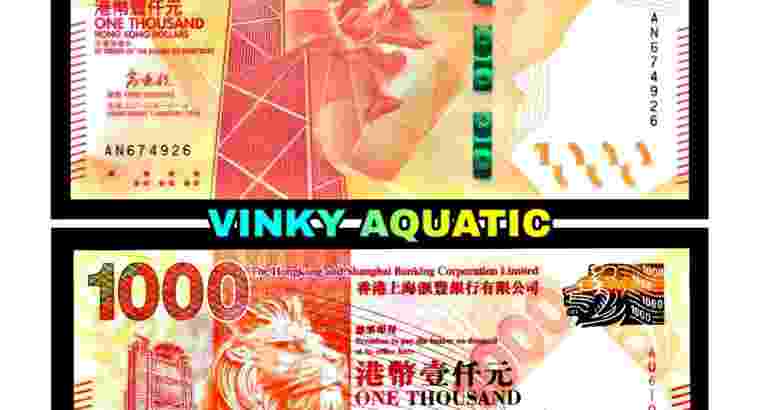 UANG KERTAS 1000 DOLLAR HONGKONG HKD GOOD QUALITY