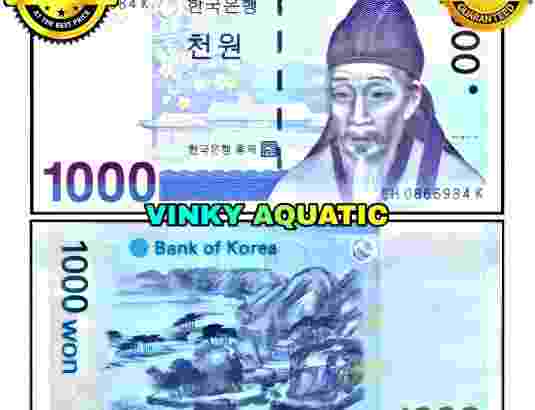 UANG KERTAS 1000 WON KOREA SELATAN KRW GOOD QUALITY