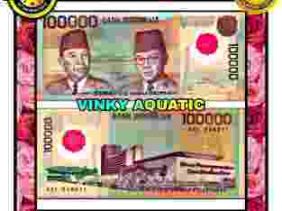 UANG KERTAS KUNO REPLIKA 100000 RUPIAH INDONESIA 1999 GOOD QUALITY