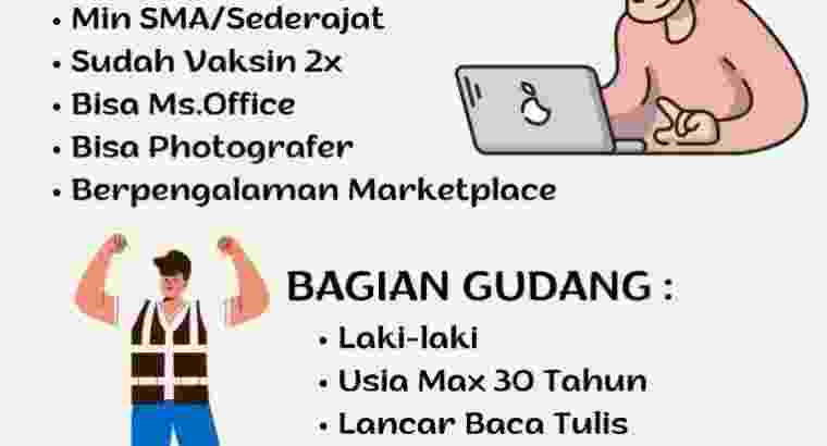 Lowongan admin marketplace