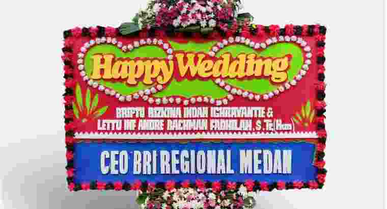 Karangan Bunga Papan Wedding