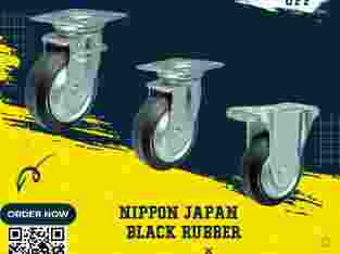 Jual Roda Trolley Black Rubber Merk Nippon Jepang