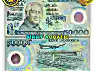 UANG KERTAS KUNO 50000 RUPIAH SOEHARTO POLYMER GOOD QUALITY