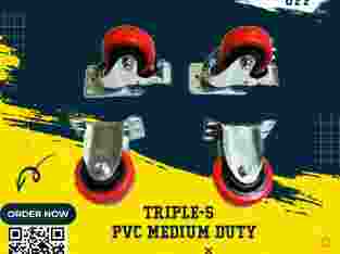 Roda Trolley PVC Medium Duty Merk Triple-s