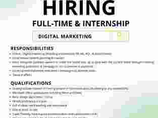 Lowongan Full-time/Internship Digital Marketing