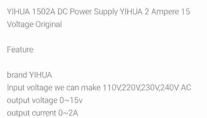 power supply untuk servis hp