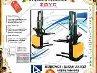 Hand Forklift Elektrik Stacker Dalton Batrai 1 Ton