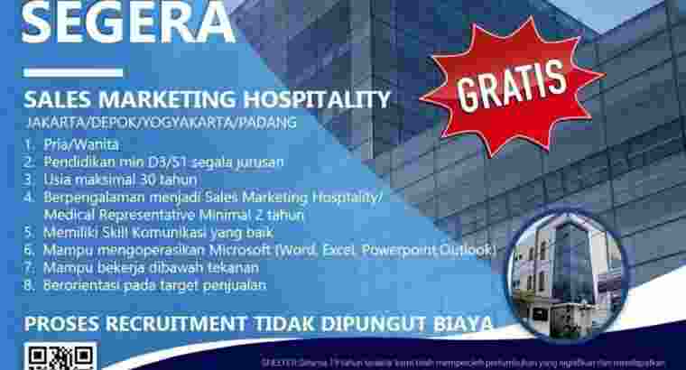 Lowongan Sales Marketing Hospitality