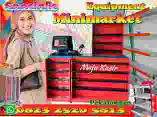 Meja Kasir Minimarket || Backwall Rokok || Rak Gon