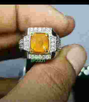 natural orange sapphire bersertifikat