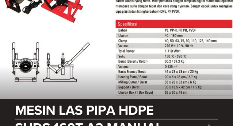 Mesin Las Pipa HDPE SHDS 160Y A2