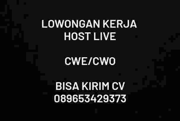 Lowongan Kerja Host live Cowok