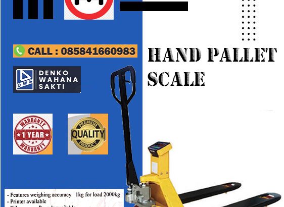 Hand pallet dengan timbangan kapasitas 2 ton