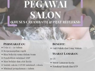 Loker salon kapster creambath refleksi Bekasi