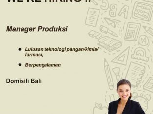 Lowongan Kerja Manager Produksi di Bali