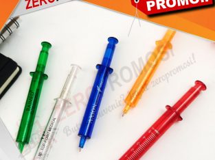 Pulpen Promosi Pen Suntik Custom Logo
