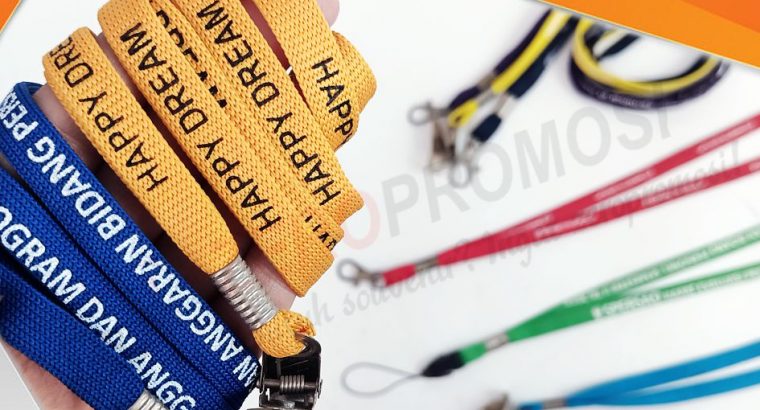 Souvenir Tali Lanyard ID Card 1 cm Promosi