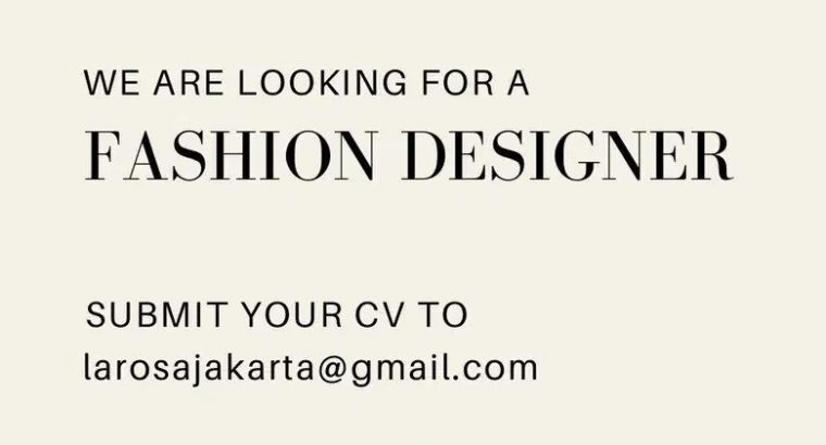 Loker Fashion Designer Jakarta