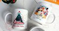 Gelas Natal Santa Kado Souvenir Mug Merry Christma