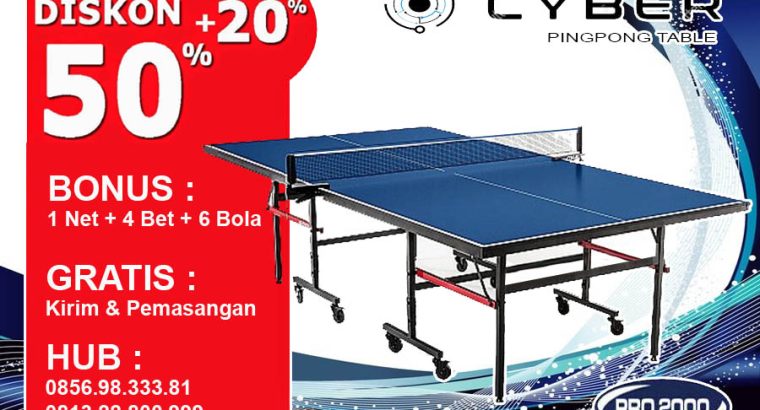 Tenis meja pingpong merk CYBER diskon 50 + 20%